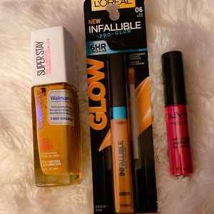Set of 3 make up products!Different brands, sealed